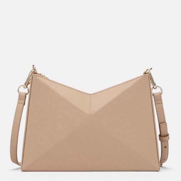 Zara Handbags - Zara | Tan Geometric Crossbody Bag